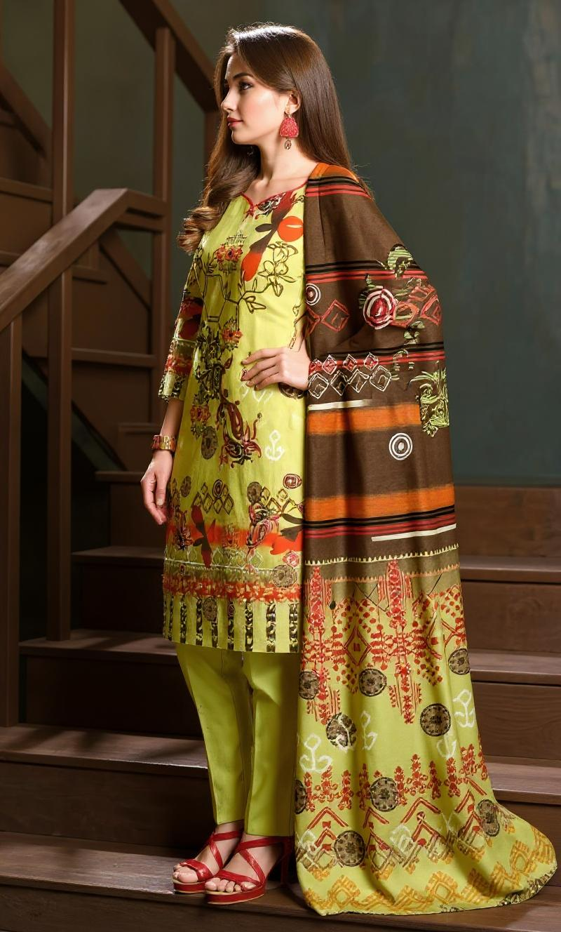 Digital Dobby Lawn Print Bold (Unstitched) Sethi Brothers